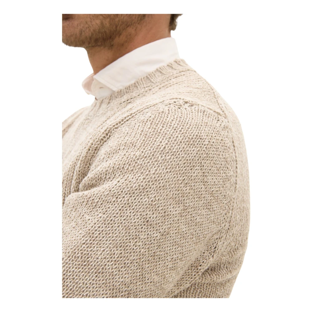 Oscar Jacobson Stijlvol Beige Ronde hals Sweater Beige Heren
