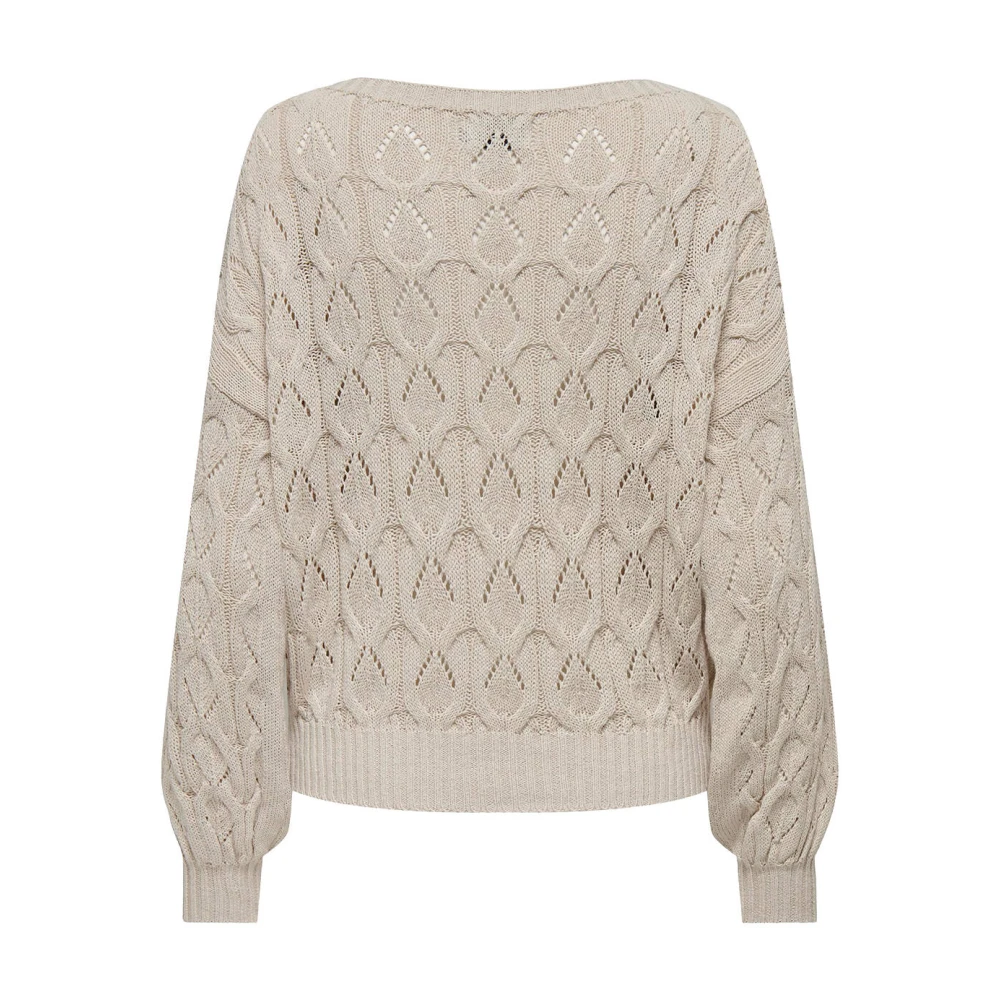 Only Life Structure Pullover Beige Dames