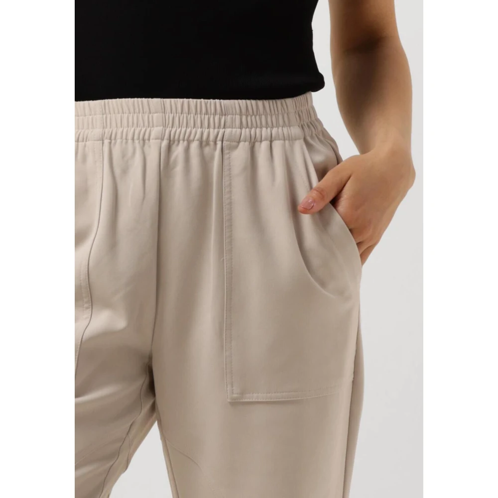 Bruuns Bazaar Beige stijlvolle broek met zijzakken Beige Dames