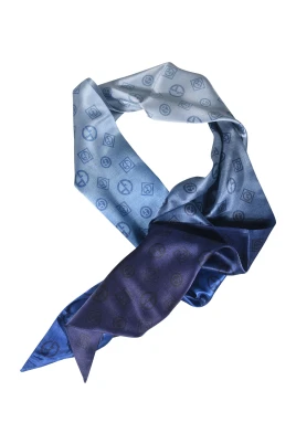 Sidenscarf i satin med monogramtryck