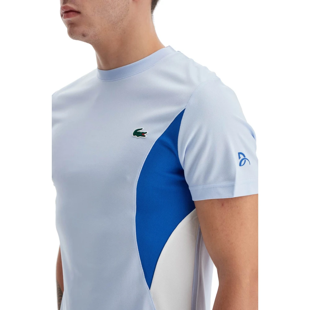 Lacoste Novak Djokovic Signature Sporty T-shirt Blue Heren