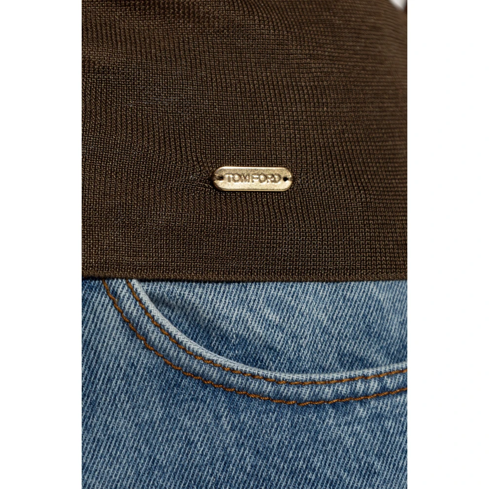 Tom Ford Zijden top Brown Dames