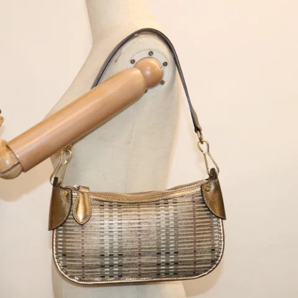 Burberry Vintage Pre-owned Leather shoulder-bags Yellow Dames