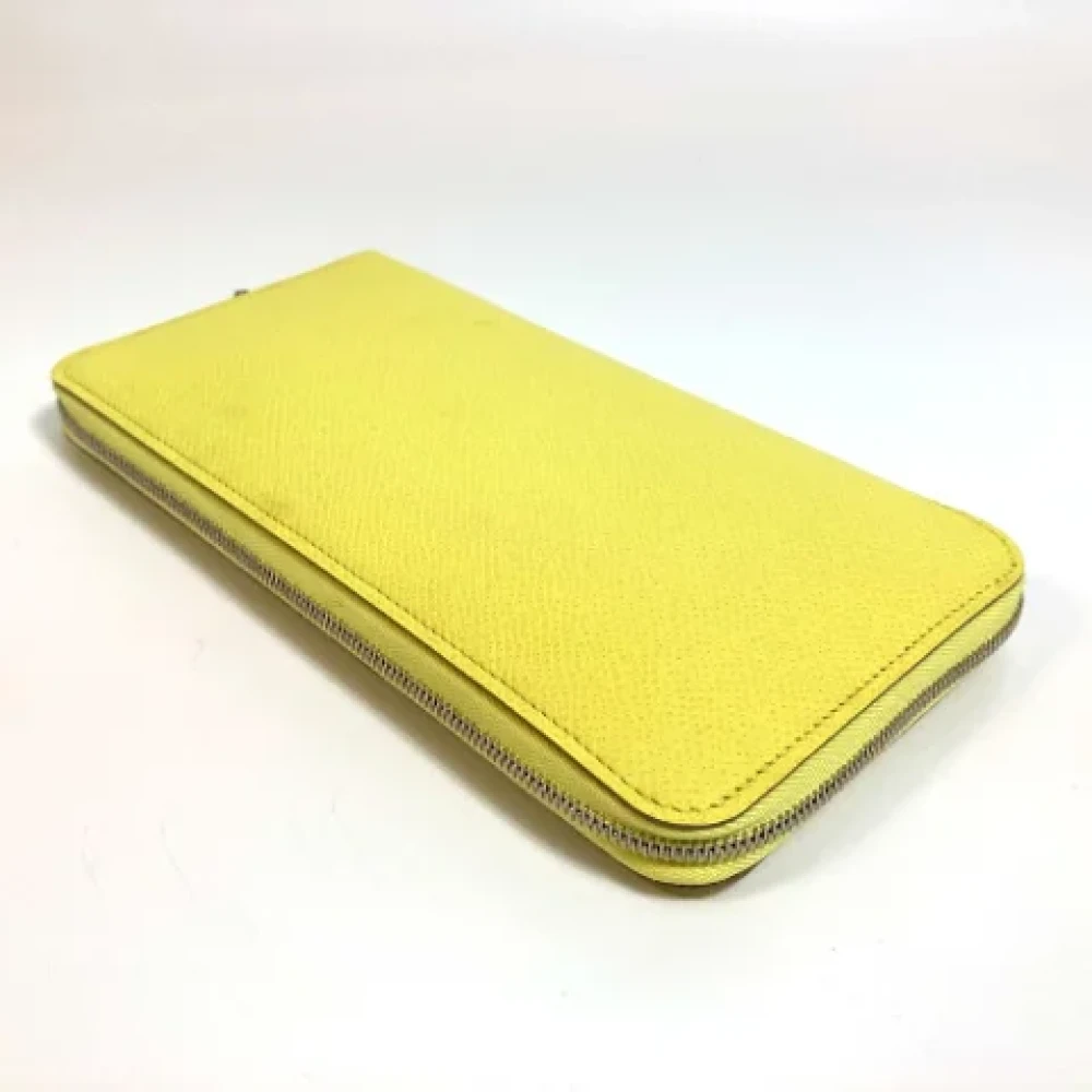 Hermès Vintage Pre-owned Leather wallets Yellow Dames