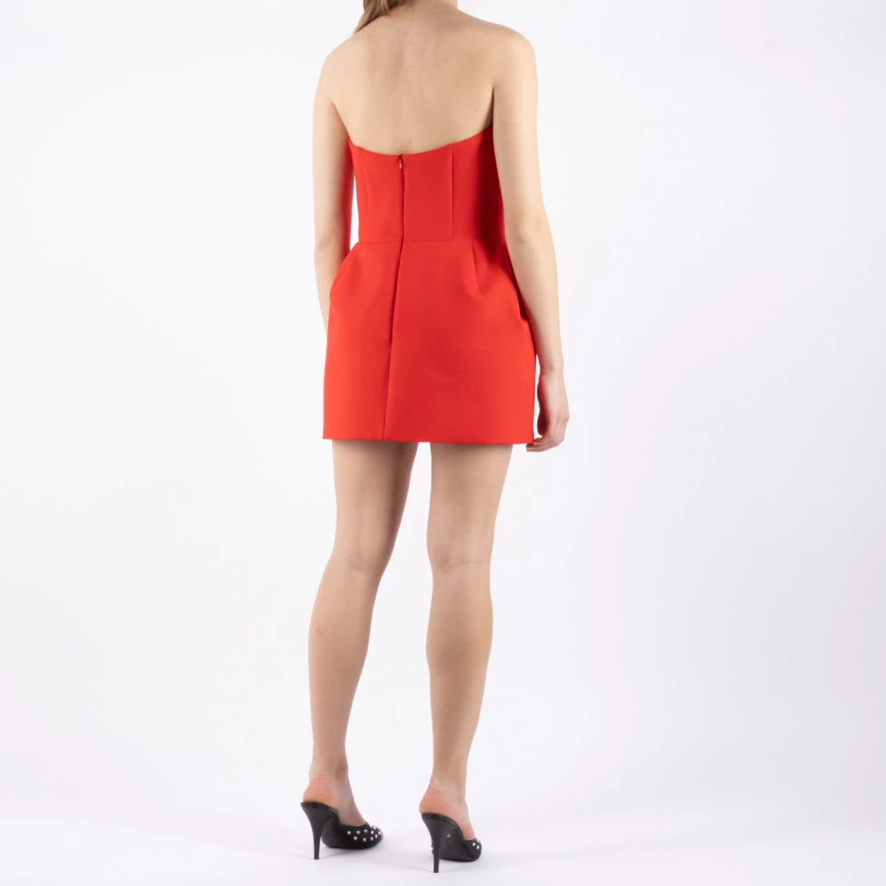 Magda Butrym Rode Strapless Mini Jurk Red Dames