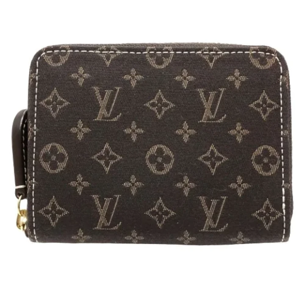 Louis Vuitton Vintage Pre-owned Denim wallets Brown Dames