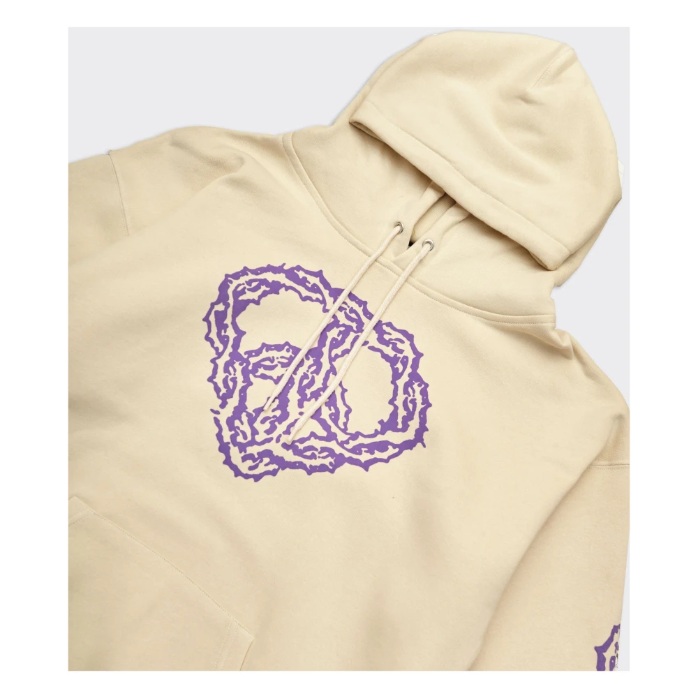 Iuter Thorns Hoodie Crème Grafische Sweater Beige Heren