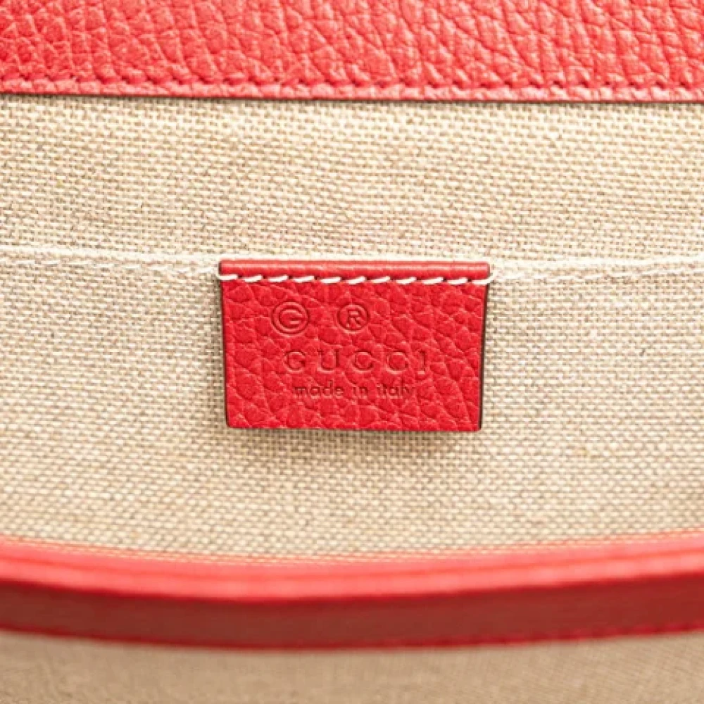 Gucci Vintage Pre-owned Leather gucci-bags Red Dames
