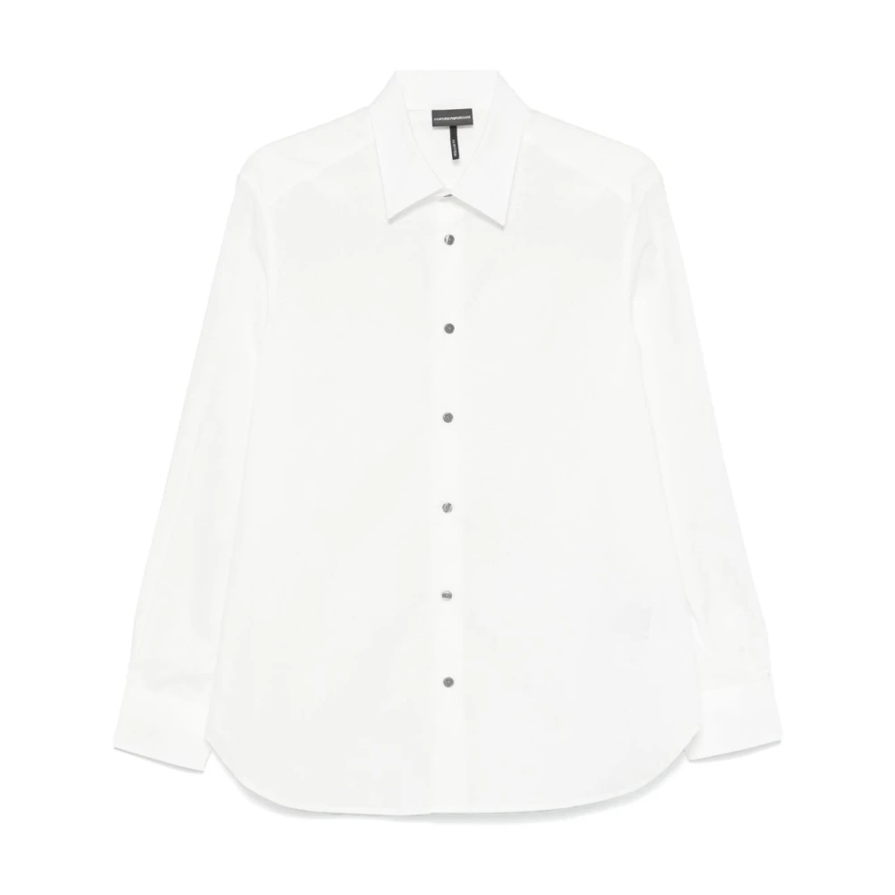Emporio Armani Mannelijk Wit Te Button-Up Overhemd Klassieke Stijl