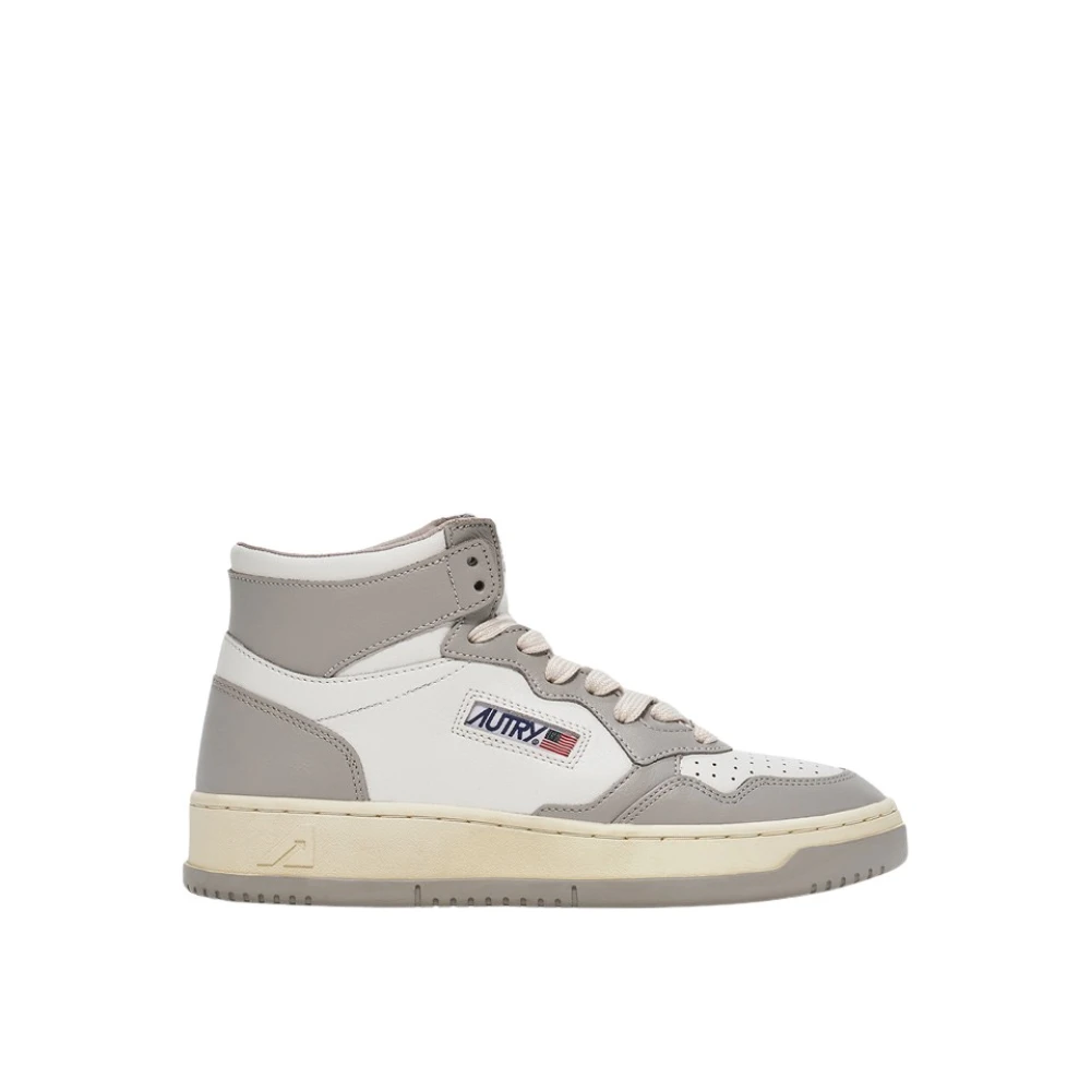 Autry Vintage Style Medalist Mid Sneakers Heren Schoenen Grijs