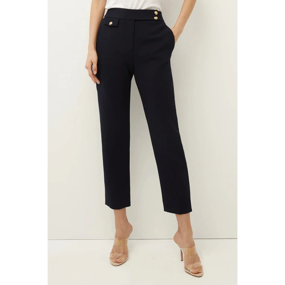 Veronica Beard Navy Slim Renzo Broek Blue Dames