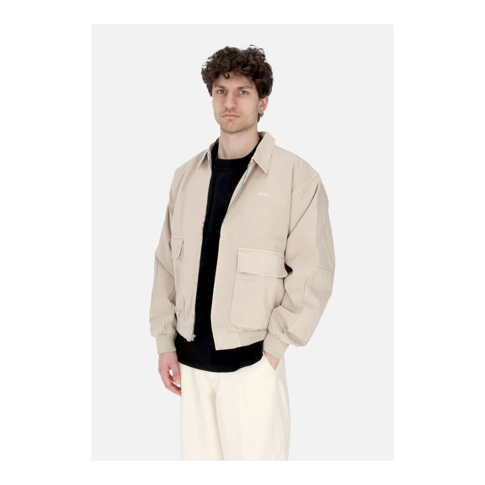 Obey Montreal Bomber Jas Zilver Grijs Gray Heren