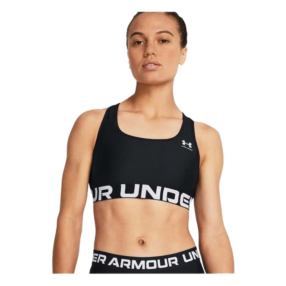 Under Armour Mid Branded Top Black Dames