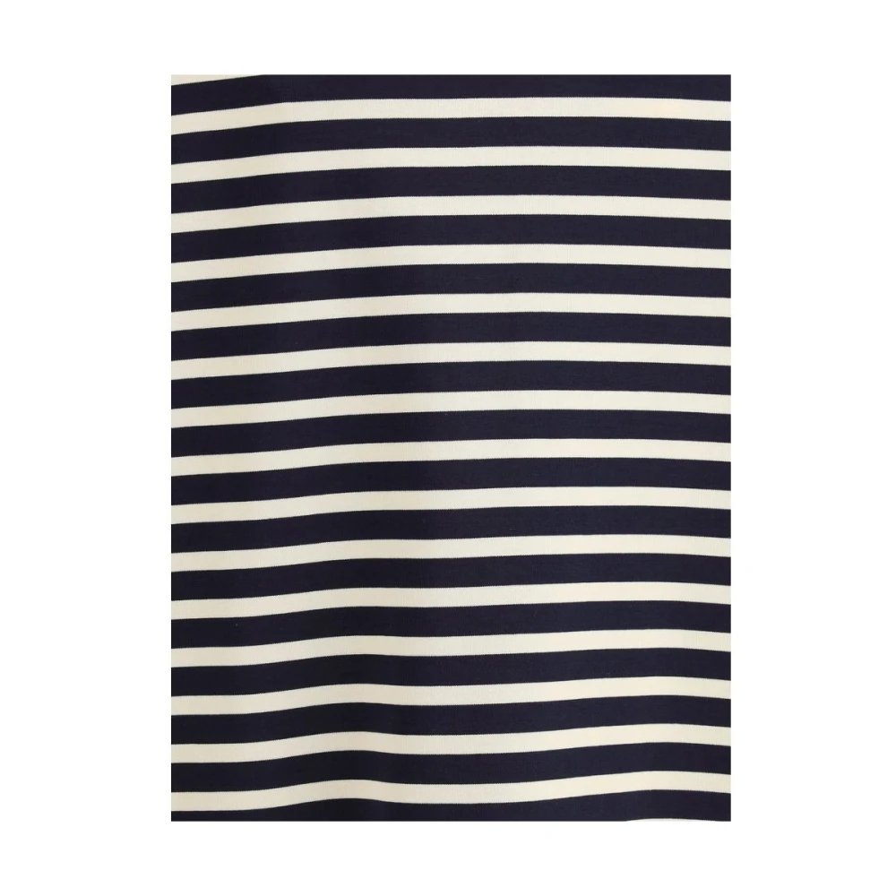 Ami Paris Gestreept Oversized T-shirt met Asymmetrische Zoom Multicolor Heren