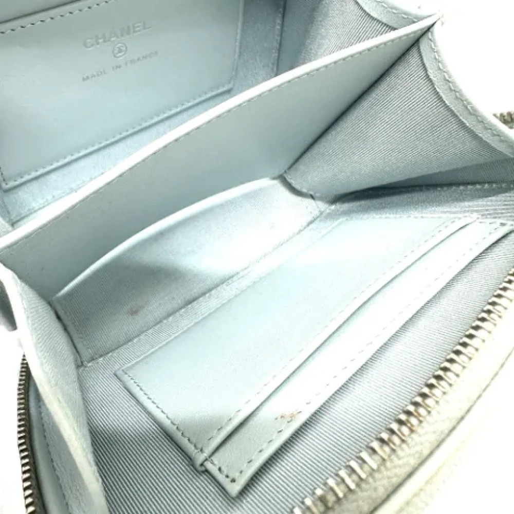 Chanel Vintage Pre-owned Leather chanel-bags Blue Dames