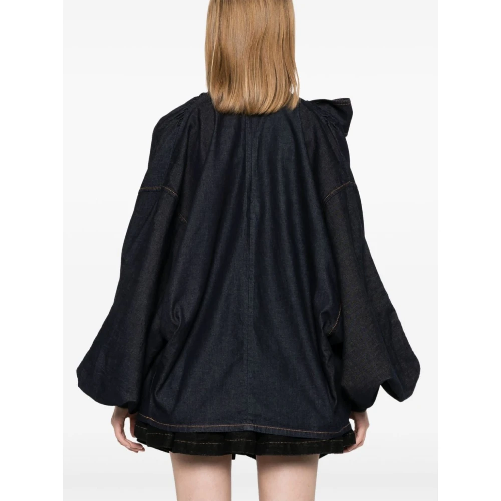 Zimmermann Denim Shirt Illustration Blouse Sky Blue Dames