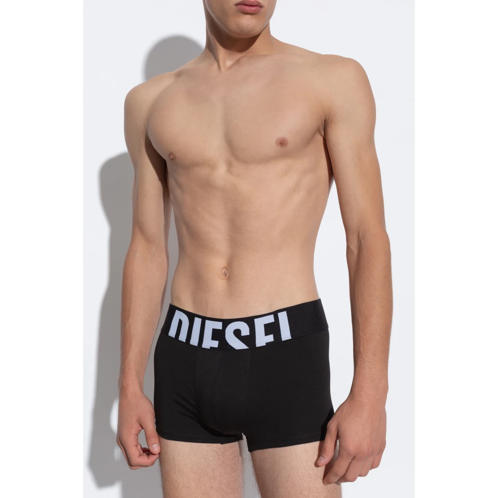 Diesel Driepak boxershorts met logo Black Heren
