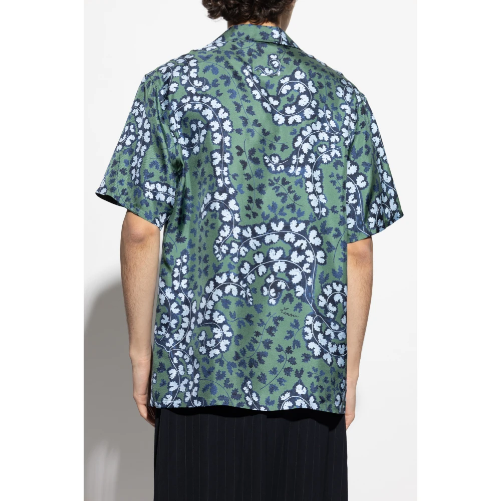 Lanvin Zijden overhemd Green Heren