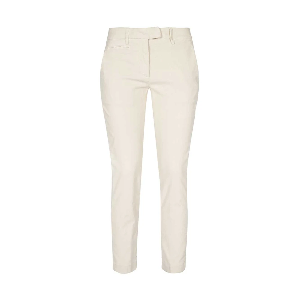 Dondup Slim Fit Broek met Zakken Beige Dames