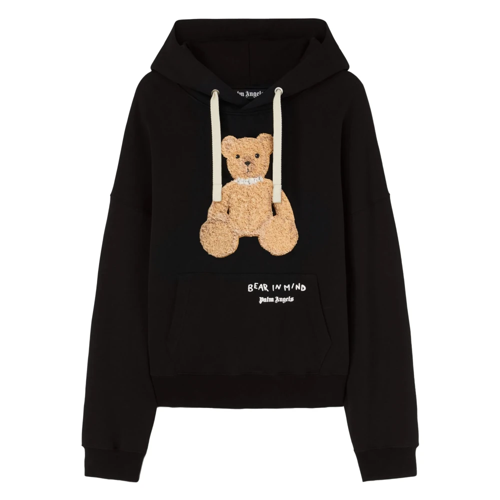 Palm Angels Zwarte Bear Mind Hoody Black Heren