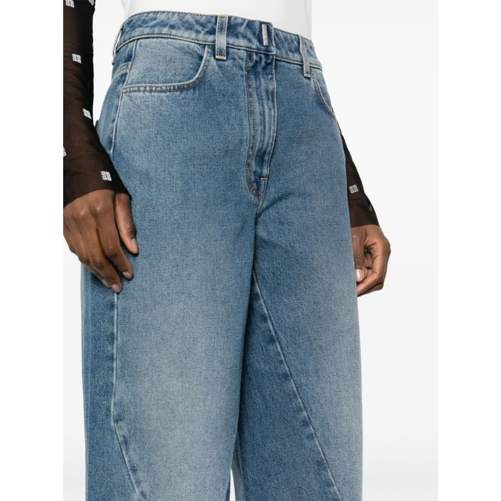 Givenchy Wide Leg Denim Jeans Blue Dames