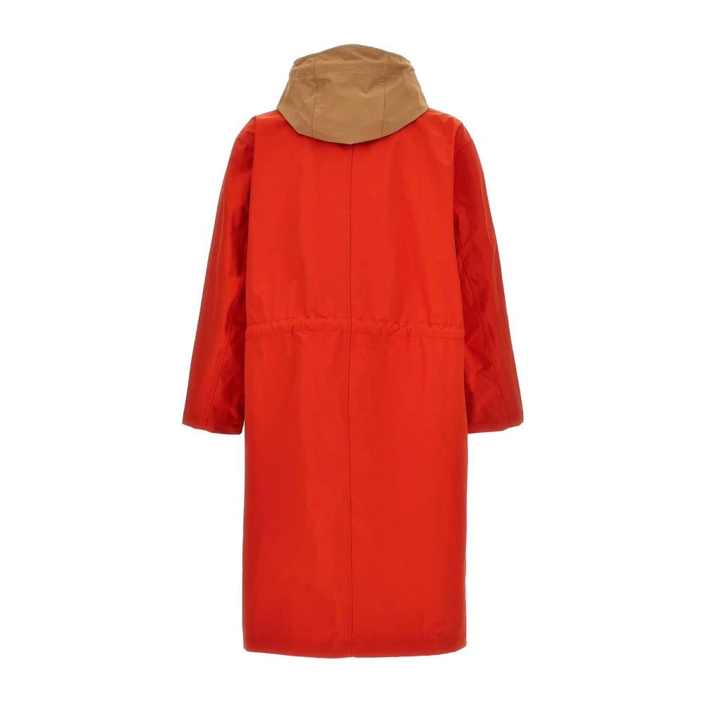 JW Anderson Oversized Parka met capuchon en trekkoord Brown Heren
