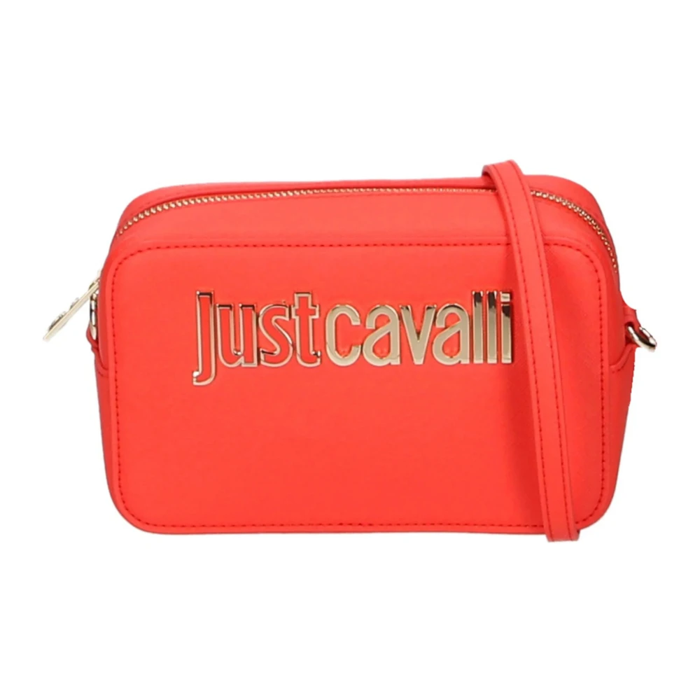 Just Cavalli Metalen Letter Schoudertas Red Dames