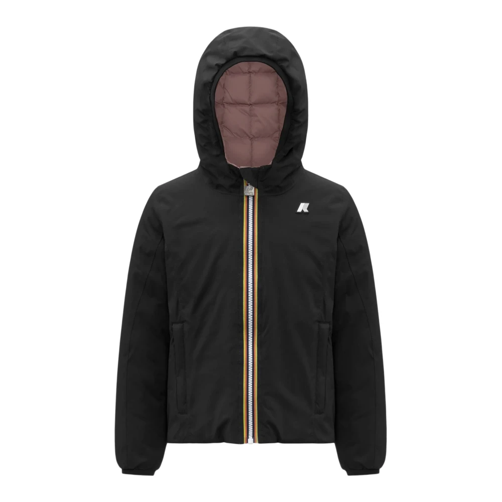 K-Way Girls Black Winter Jackets, 10 Y, P. Lily St Thermo Reversible Jacket