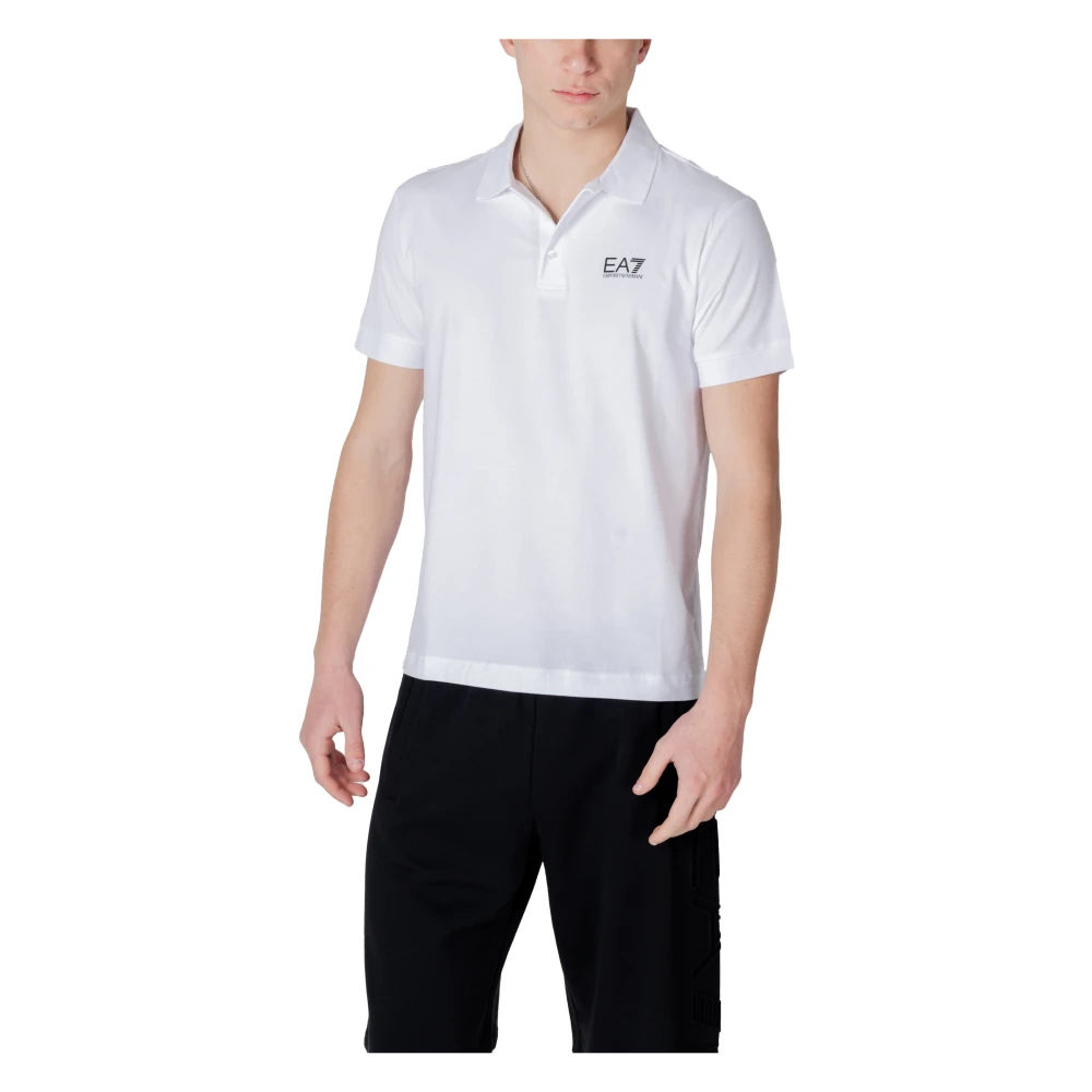 Emporio Armani Ea7 Men's White Core Identity Stretch-Cotton Polo Shirt - Polo Shirts - L - Tops
