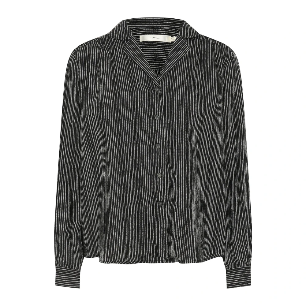 InWear Zwart Gestreepte Blouse Black Dames