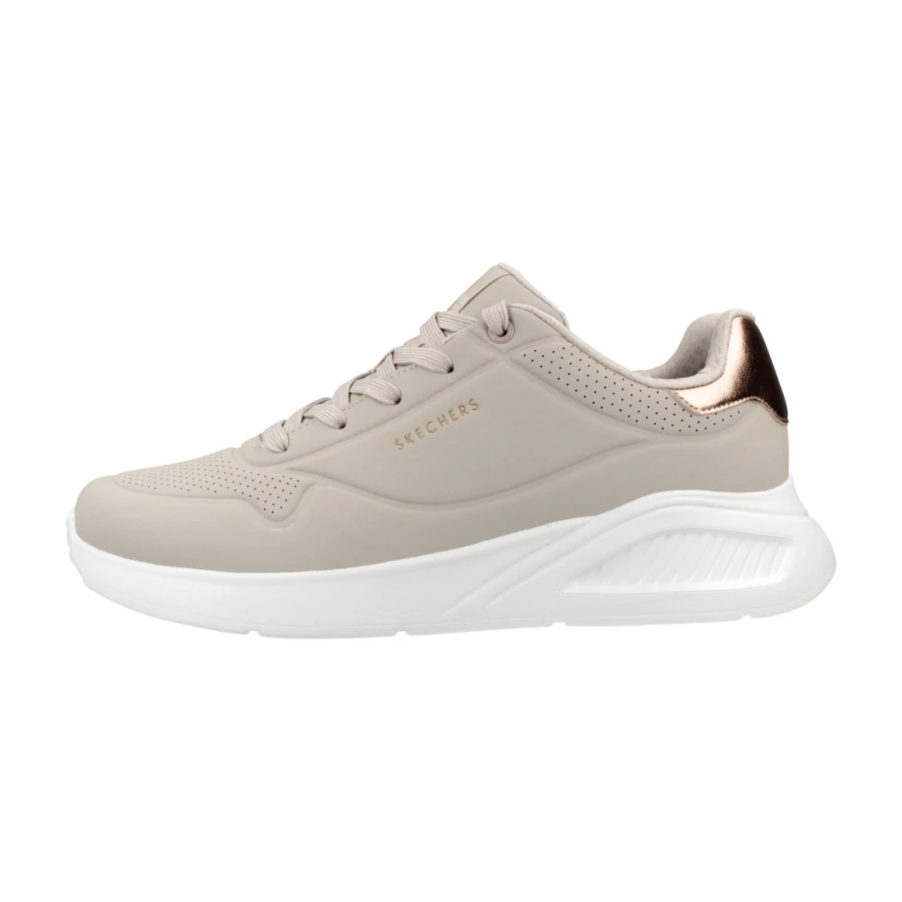 Skechers Uno Lite Shimmer Along Dames Schoenen Beige