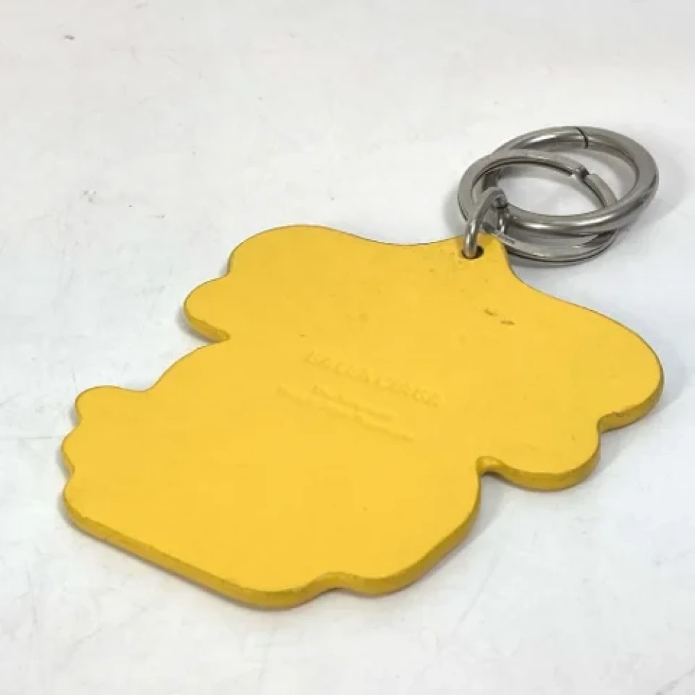 Balenciaga Vintage Pre-owned Leather key-holders Yellow Heren