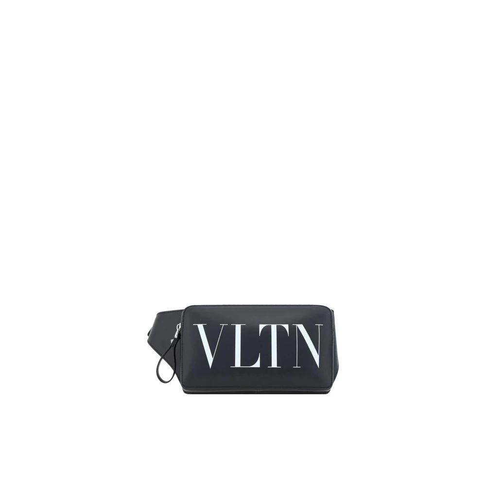 Valentino Garavani Rockstud Versierde Leren Heuptas Black Heren