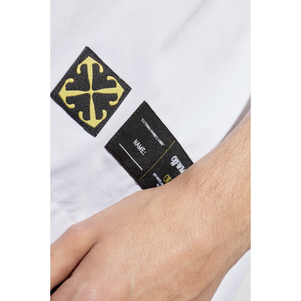 Off White Gestreept overhemd White Heren