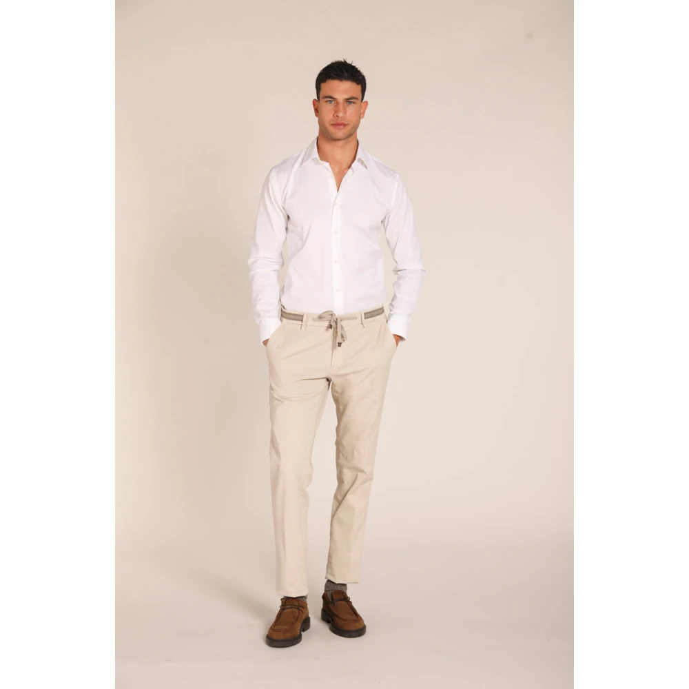 Mason's Flex Heren Chino Broek Ice Beige Heren
