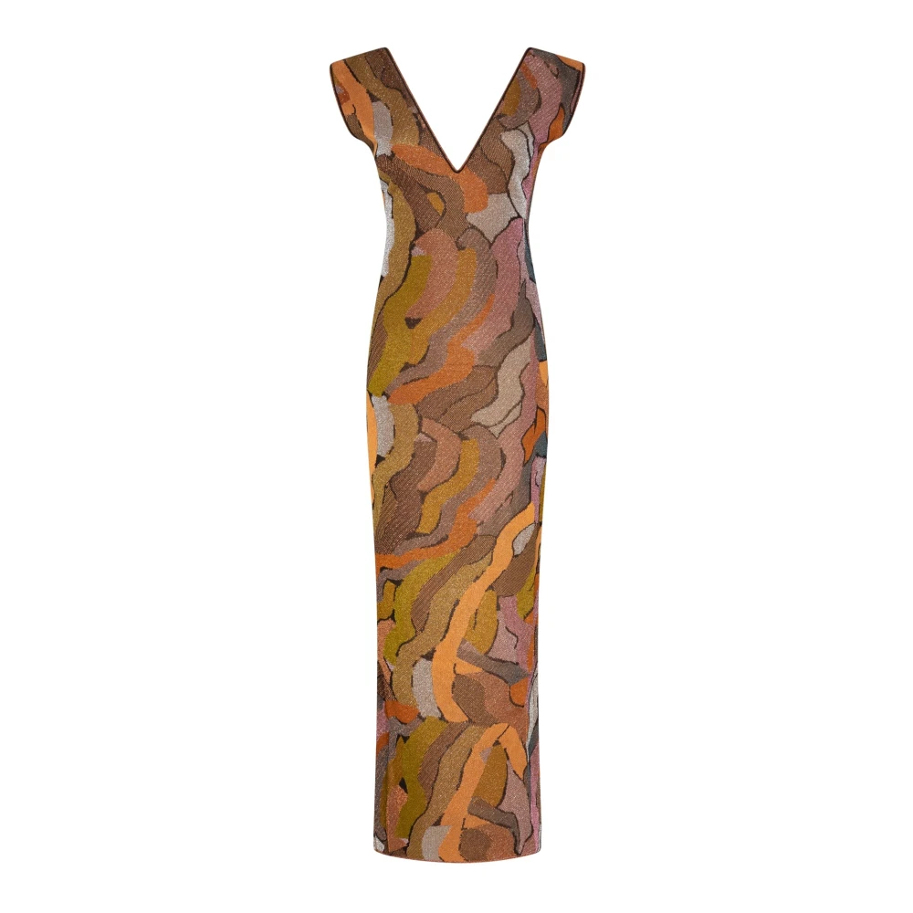 Circus Hotel Kleurrijke Fantasie Jurk met V-hals Multicolor Dames