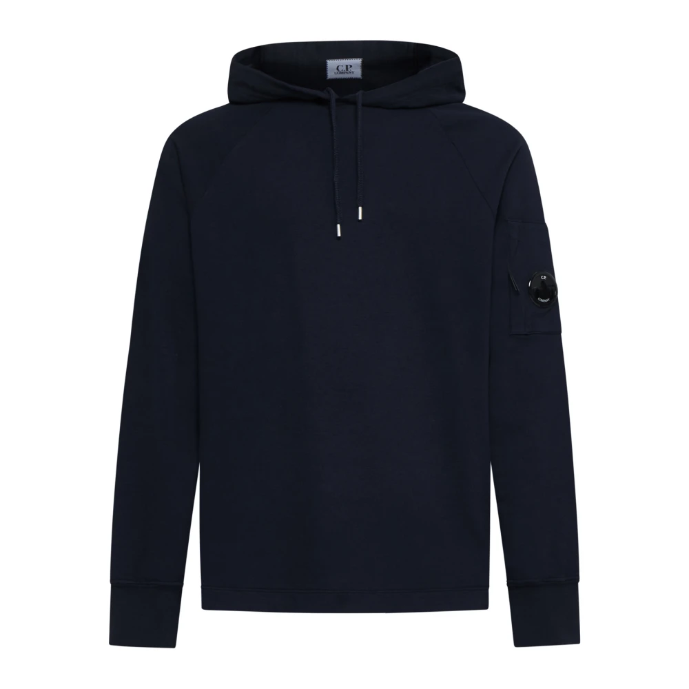 C.P. Company Fleece Cotton Hoodie Blue Heren