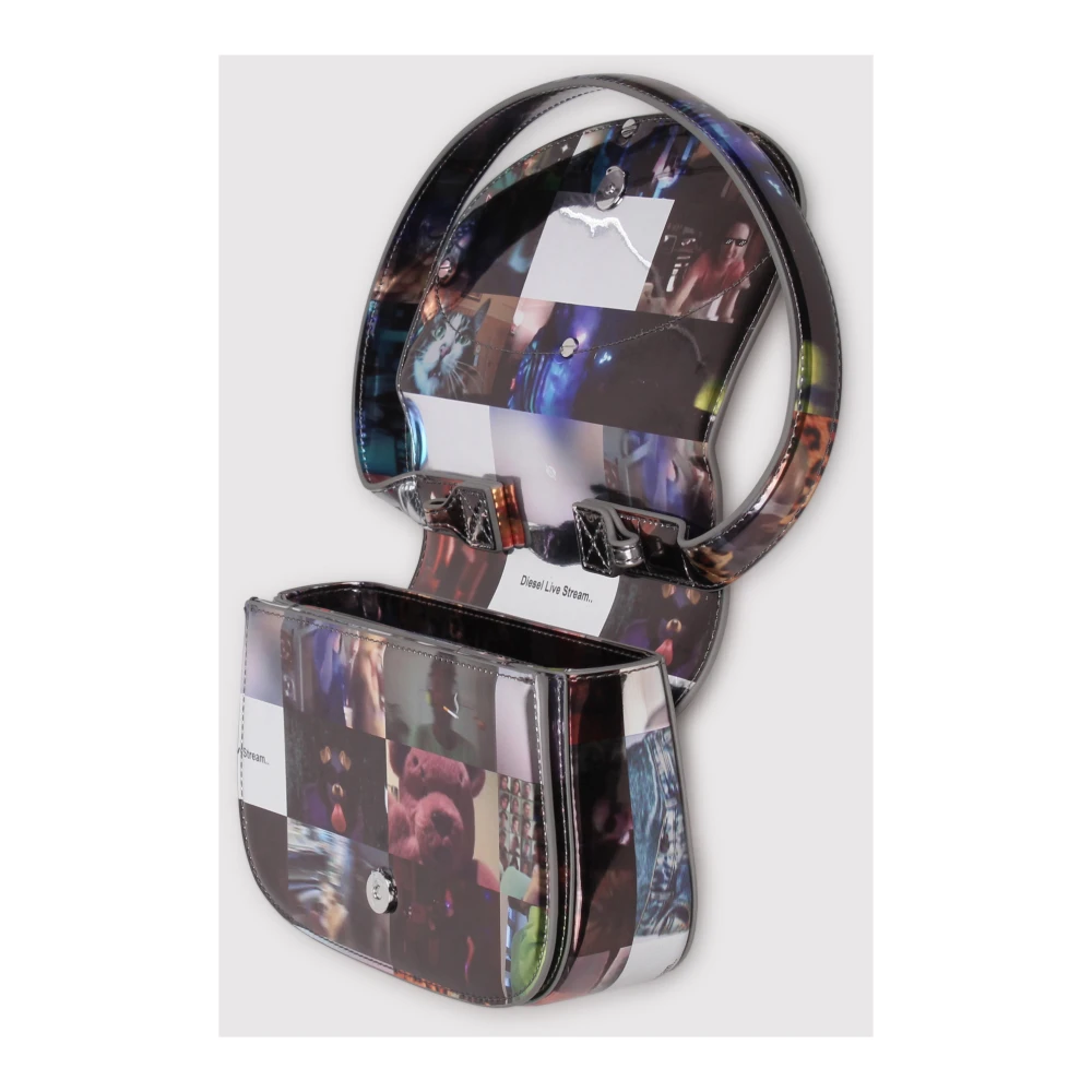 Diesel Gedrukte schoudertas met Maxi Oval detail Multicolor Dames