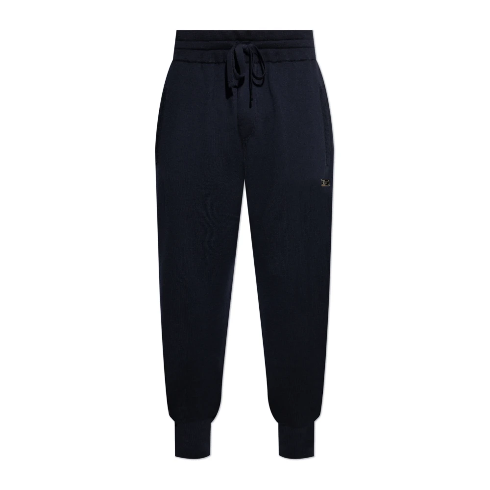 Dolce & Gabbana Mannelijk Blauw Broeken Heren, L, Wol, Wollen Broek