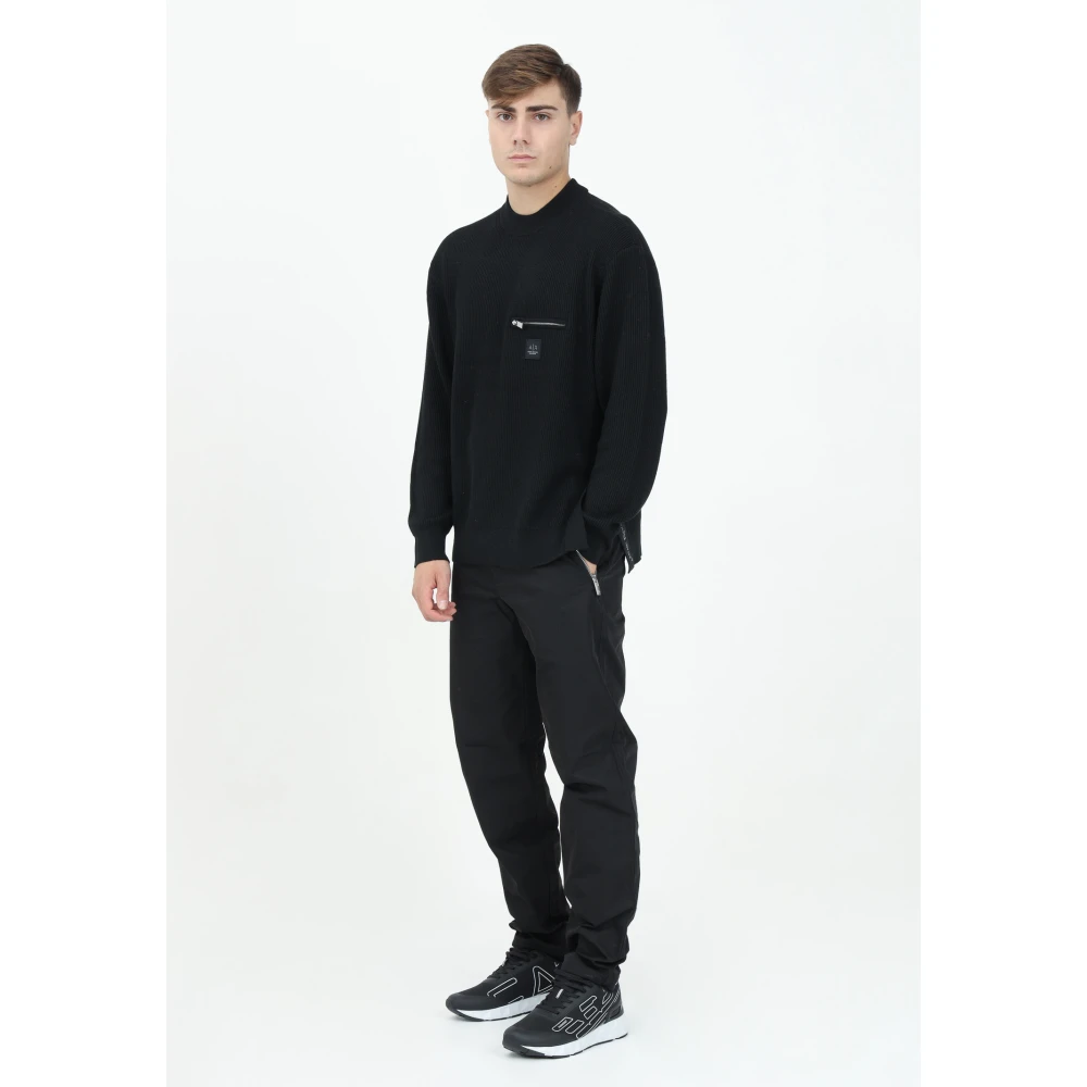 Armani Exchange Zwarte casual broek voor heren Black Heren