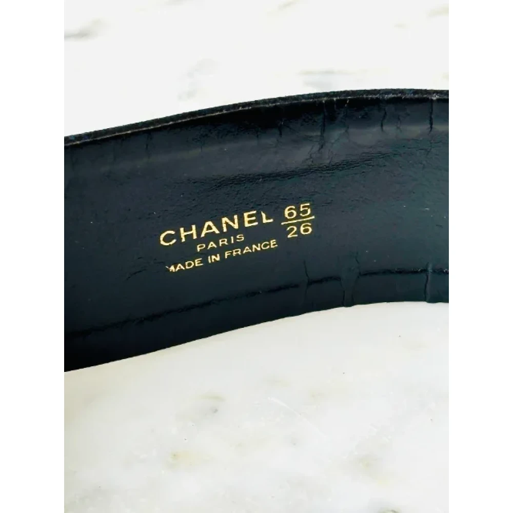 Chanel Vintage Pre-owned Fabric belts Black Dames