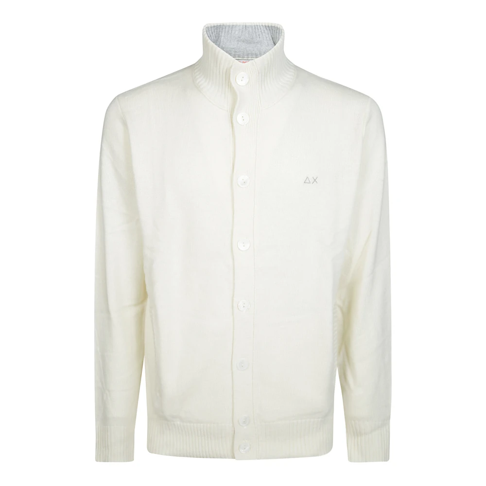 Sun68 Solide Warme Vest met Knopen White Heren