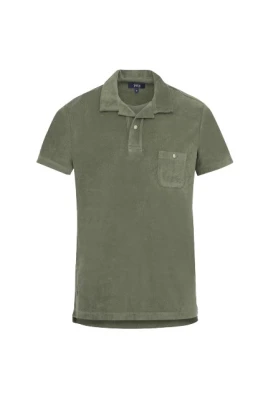 Mörk khaki frottépolo