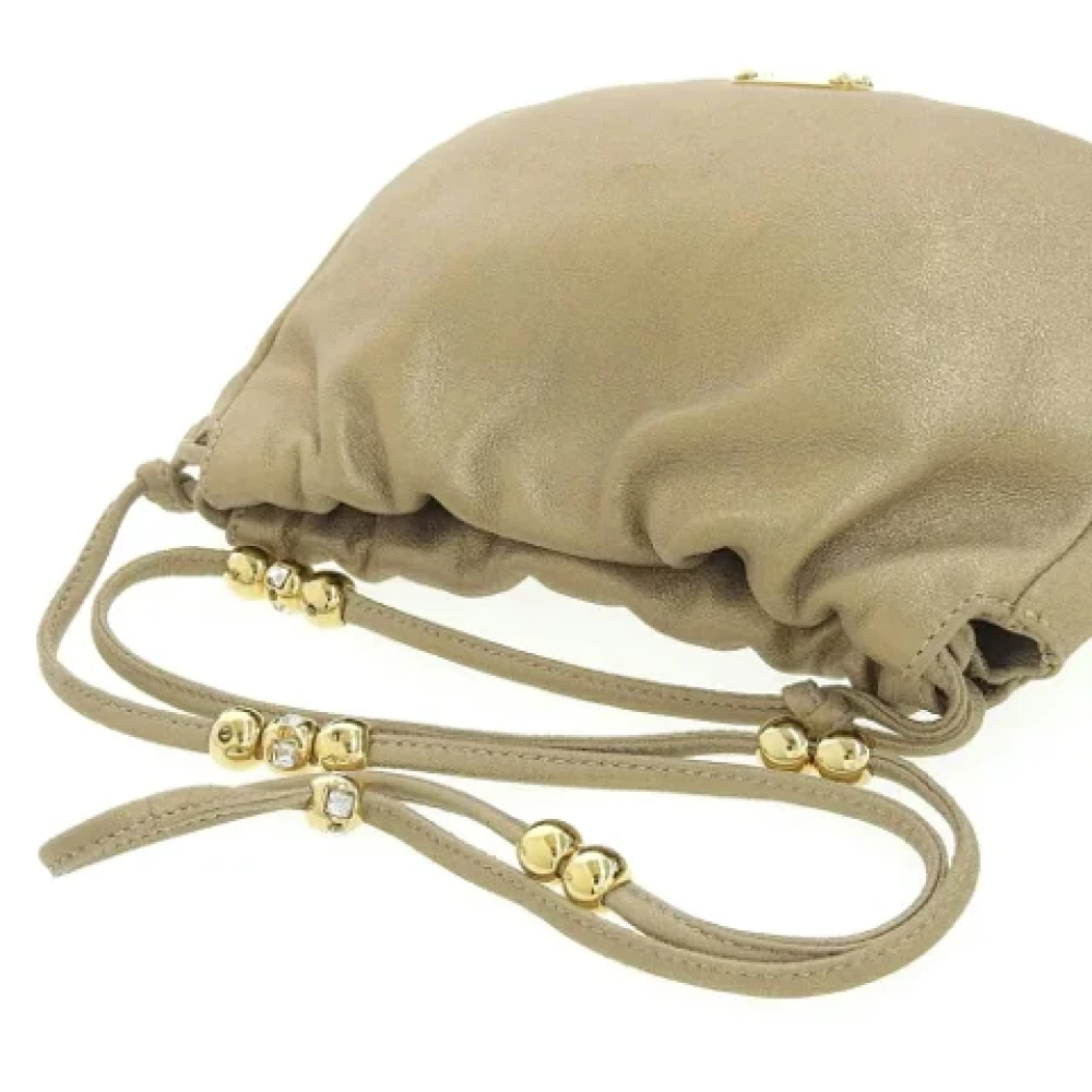 Jimmy Choo Pre-owned Fabric shoulder-bags Beige Dames