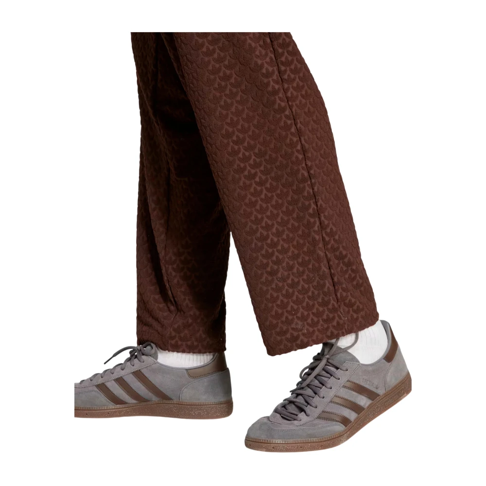 Adidas Casual Gedrapeerde Broek met Ritszakken Brown Heren