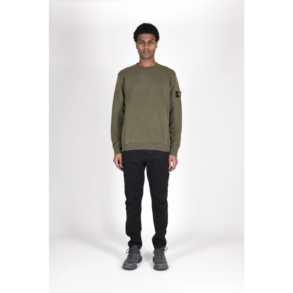 Stone Island Katoenen Broek Black Heren