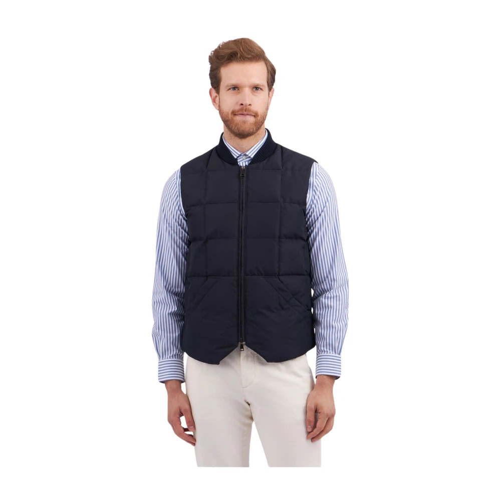 Brooks Brothers Marineblauwe gewatteerde vest Blue Heren