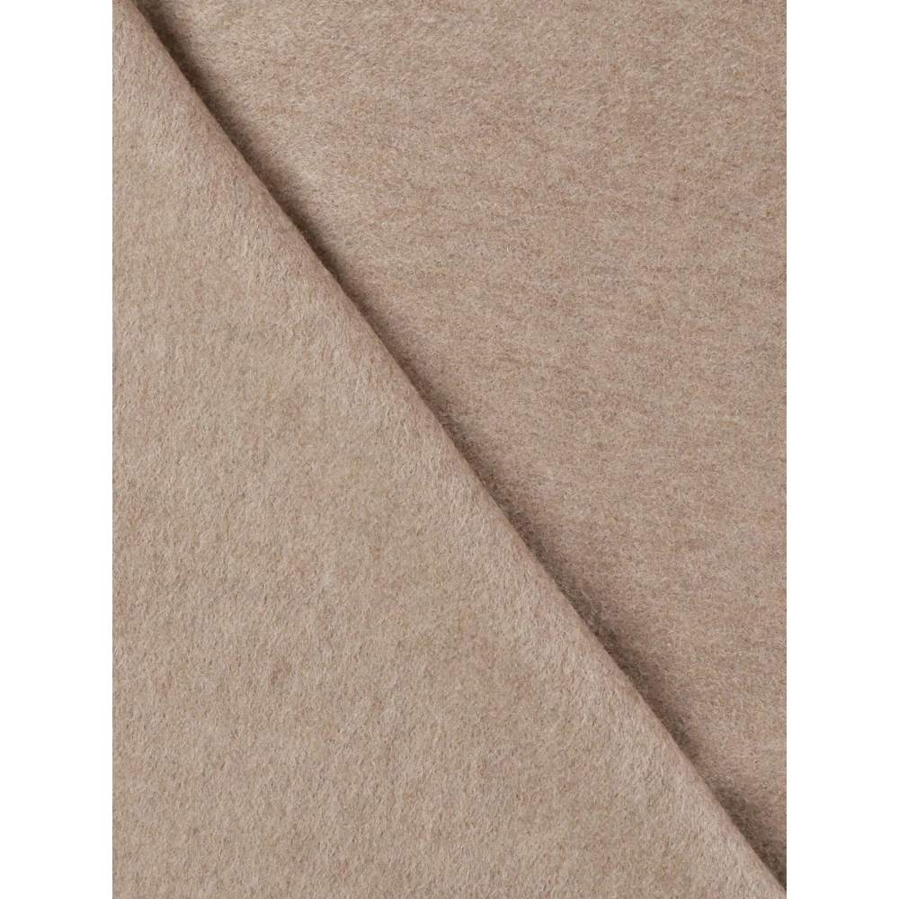 Max Mara Kasjmier Beige Sjaal met Franjes Beige Dames