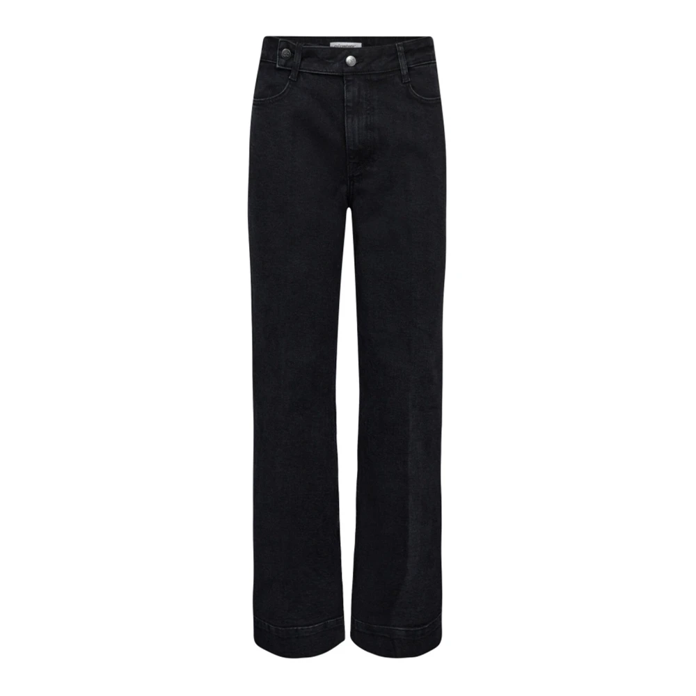 Co'couture Women's Black Straight Leg Jeans With Pressed Creases - Straight Fit Jeans - Xs - Jeans