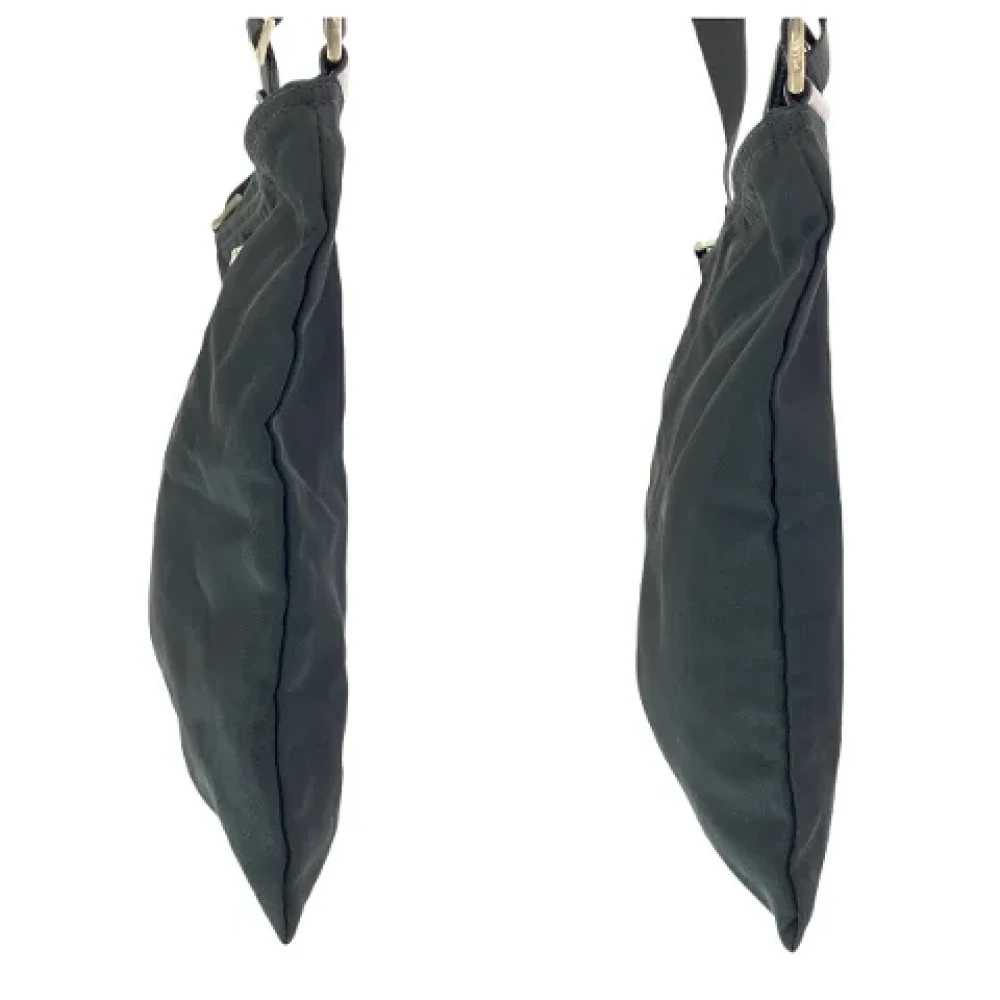 Prada Vintage Pre-owned Canvas shoulder-bags Black Dames